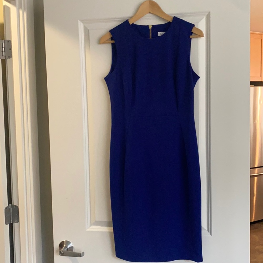 Blue sheath dress Calvin Klein